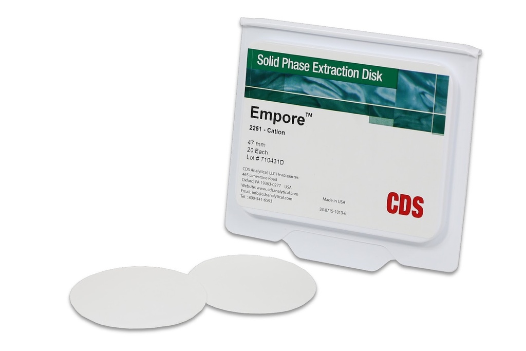 Empore Cation SPE Disks, 47mm, 20/pk