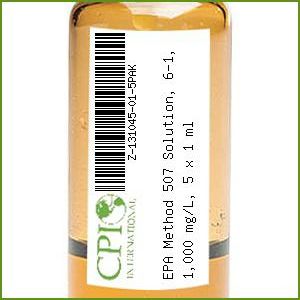 EPA Method 507 Solution, 6-1, 1,000 mg/L, 5 x 1 ml