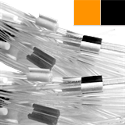 Flared 2-Stop Standard PVC Pump Tubing, org-blk, 0.13 mm, 12 Pack 