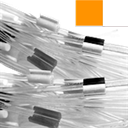 Tubing, Flared, FM, 2S, org-wht, 0.64mm, 12pk