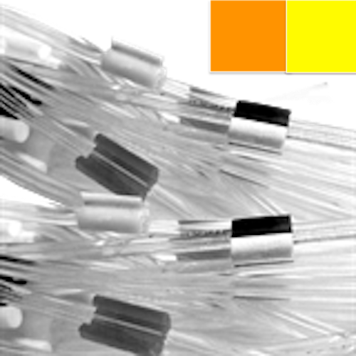 Flared 2-Stop Standard PVC Pump Tubing, org-yel, 0.51 mm, 12 Pack 
