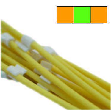Flared 3-Stop Solvent Resistant Pump Tubing, org-grn-org, 0.38 mm, 12 Pack 