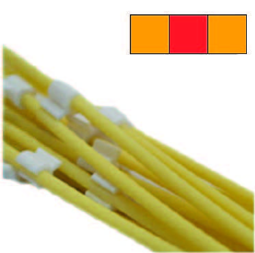 Flared 3-Stop Solvent Resistant Pump Tubing, org-red-org 0.19 mm, 12 Pack 