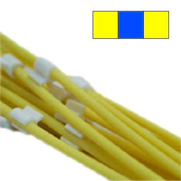 Flared 3-Stop Solvent Resistant Pump Tubing, yel-blu-yel, 1.52 mm, 12 Pack 