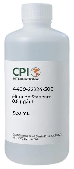 Fluoride Standard 0.8 µg/mL, 500 mL