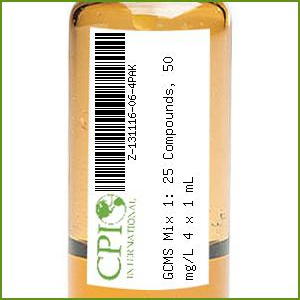 GCMS Mix 1: 25 Compounds, 50 mg/L 4 x 1 mL