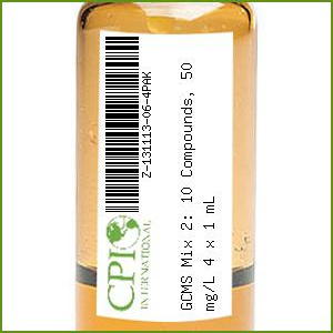 GCMS Mix 2: 10 Compounds, 50 mg/L 4 x 1 mL