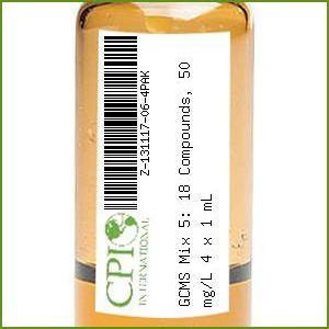 GCMS Mix 5: 18 Compounds, 50 mg/L 4 x 1 mL