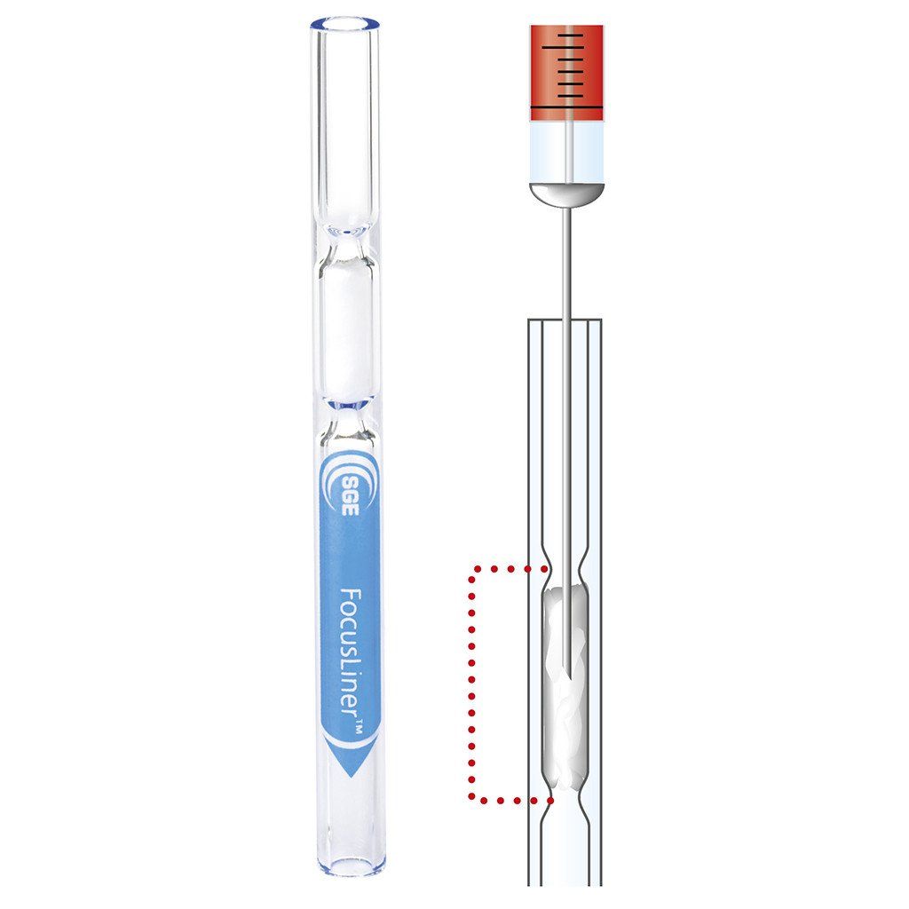 Inlet Liners 2.3 mm ID FocusLiner, Length 78.5 mm PK25