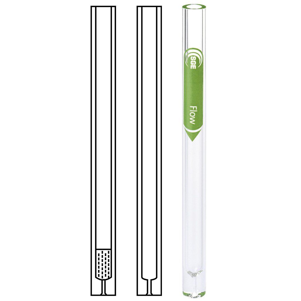 Inlet Liners Gooseneck with Quartz Wool 4 mm ID, Length 78.5 mm PK5