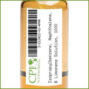Isopropyl benzene, Naphthalene, & Limonene Solution, 1000 mg/L, 4 x 1 mL