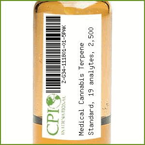 Medical Cannabis Terpene Standard, 19 analytes, 2,500 mg/L, 5 x 1 mL