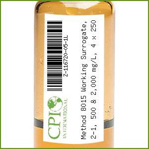 Method 8015 Working Surrogate, 2-1, 500 & 2,000 mg/L, 4 x 250 mL