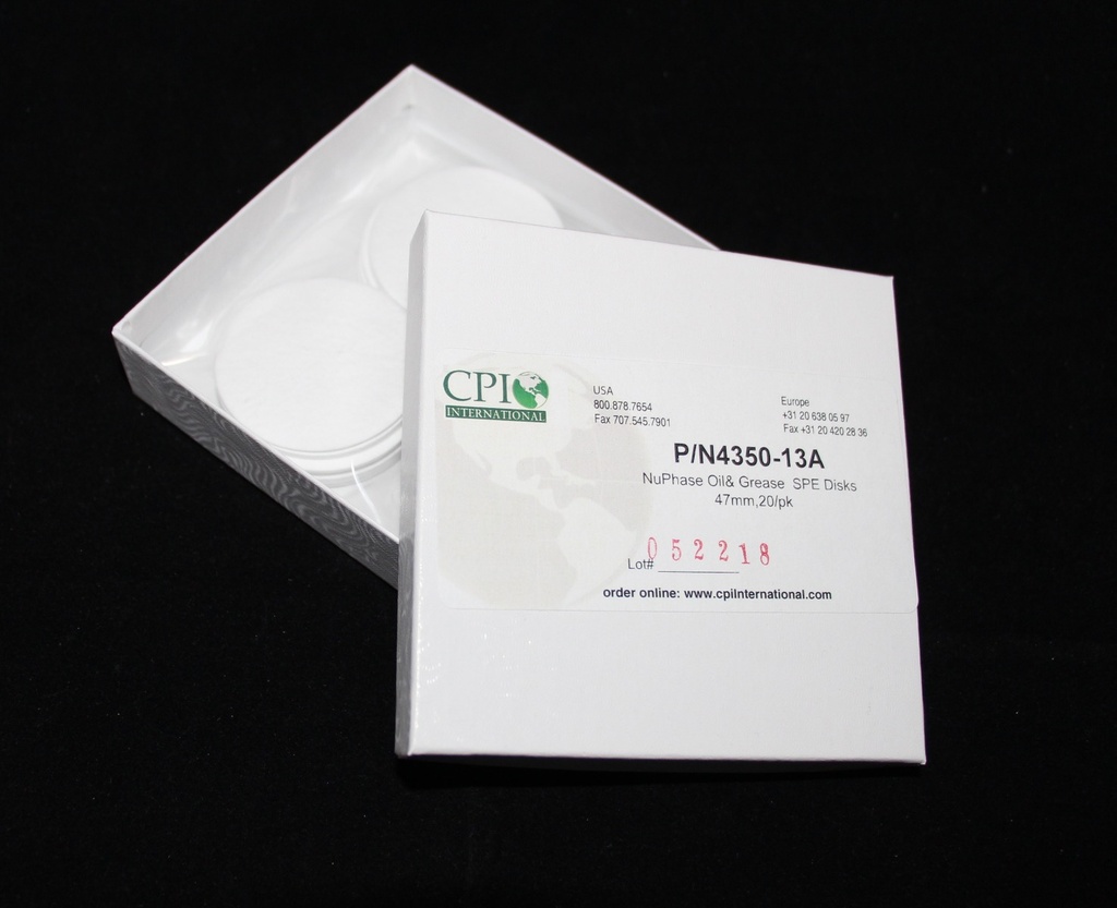Nu•Phase Lite™ Oil and Grease SPE Disks, 47mm