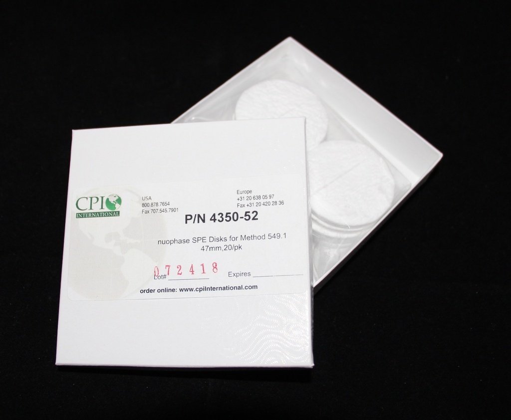 NuPhase™ SPE Disks for Method 549.1 47mm, 20/pk