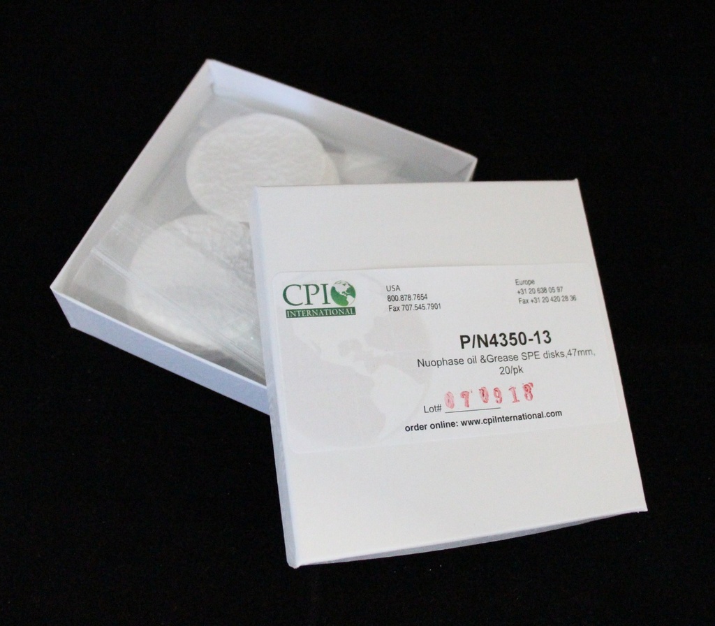 Nu•Phase™ Oil and Grease SPE Disks, 47mm