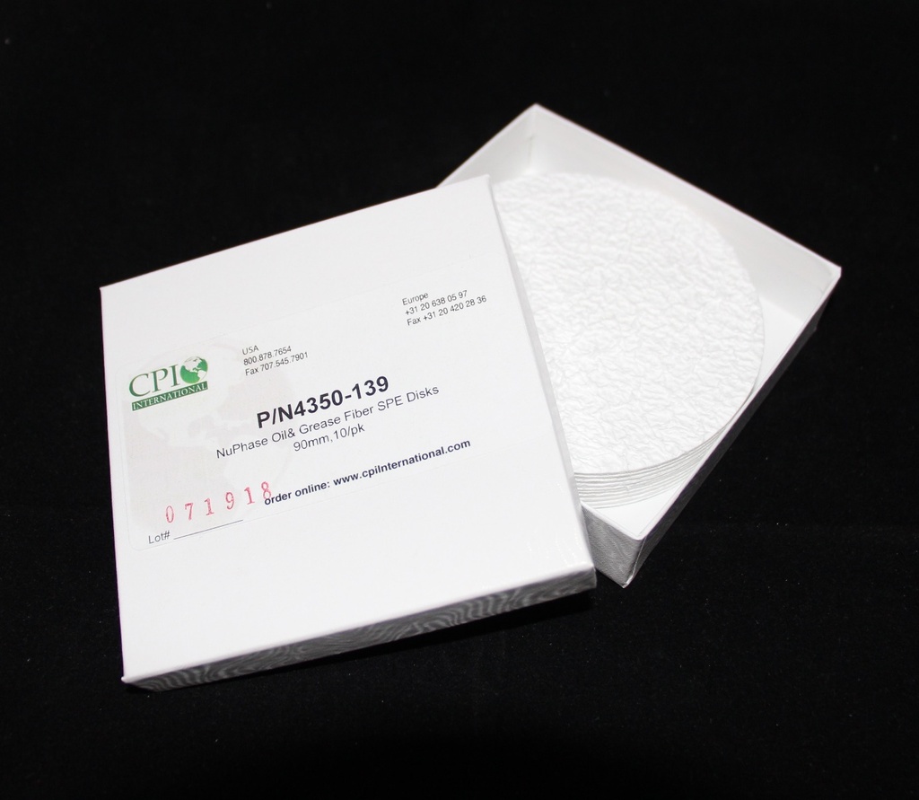 Nu•Phase™ Oil and Grease SPE Disks, 90mm