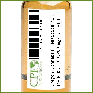 Oregon Cannabis Pesticide Mix, 11-3485, 100:200 mg/L, 5x1 mL
