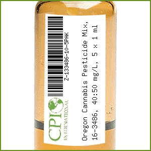 Oregon Cannabis Pesticide Mix, 16-3486, 40:50 mg/L, 5 x 1 mL