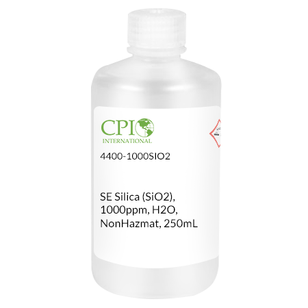 [4400-1000SIO2] Silica (SiO2) ICP CRM, 1,000 µg/mL, H2O, 250 mL