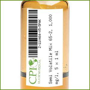 [Z-110464-05-5PAK] Semi Volatile Mix 65-2, 1,000 mg/l, 5 x 1 ml