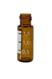 [4250-32009E12AZ] Silanized - 2.0mL Amber R.A.M.™ Vial, 12x32mm, with White Graduated Spot, 9mm Thread, 1000/pk
