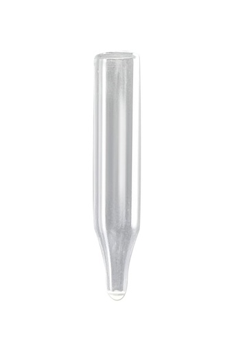 [4250-4025FT631Z] Silanized - 250µL Glass Big Mouth Conical Limited Volume Insert, 6x31mm, Pulled Point Interior, No Spring, 1000/pk