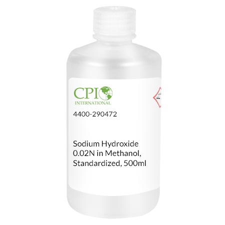 Sodium Hydroxide 0.02N in Methanol, Standardized