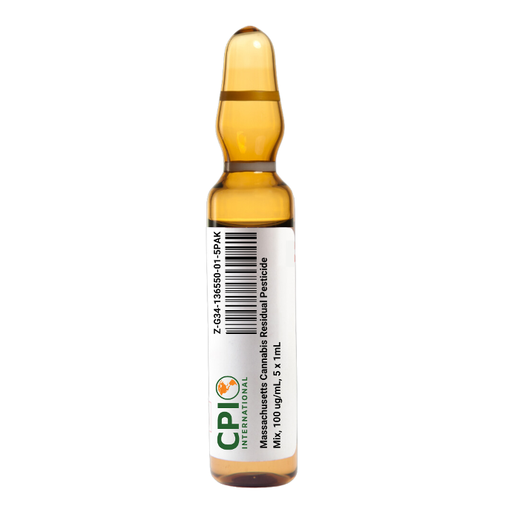 [Z-G34-136550-01-5PAK] Massachusetts Cannabis Residual Pesticide Mix, 100 ug/mL, 5 x 1mL
