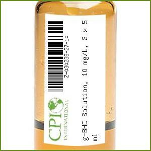 [Z-030238-27-10] g-BHC Solution, 10 mg/L, 2 x 5 mL