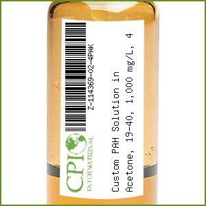 [Z-114369-02-4PAK] Custom PAH Solution in Acetone, 19-40, 1,000 mg/L, 4 x 1 mL