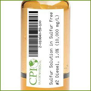 [Z-010640-59-100] Sulfur Solution in Sulfur Free #2 Diesel, 1.0% (10,000 mg/L), 4 x 25 mL