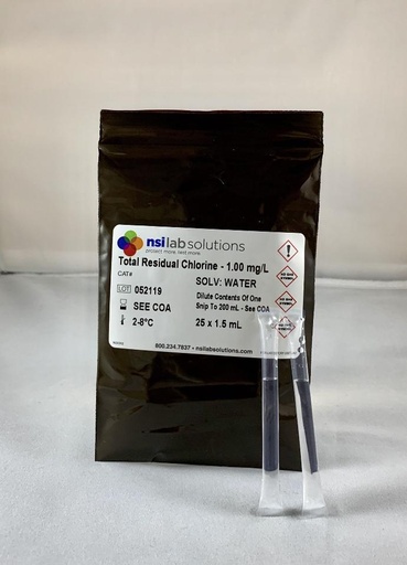 [QCI-123] Total Chlorine Accuracy Check Snip™ 1.00ppm
