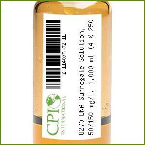 [Z-114070-02-1L] 8270 BNA Surrogate Solution, 50/150 mg/L, 1,000 ml (4 X 250 ml)