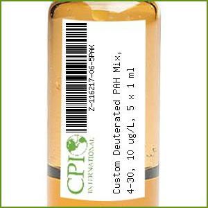 [Z-116217-06-5PAK] Custom Deuterated PAH Mix, 4-30, 10 ug/L, 5 x 1 mL