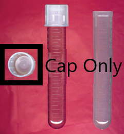[4092-02455] 2-Position Snap Cap, for 17mm diam. test tubes, PE, 1,000/pk