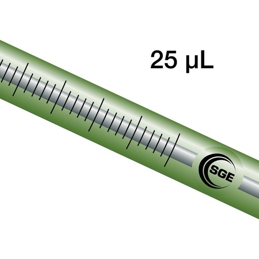 [003715] 25 µL Fixed Needle CTC Syringe with GT Plunger & 5.1 cm 0.72 mm OD LC Needle (8 mm OD barrel)