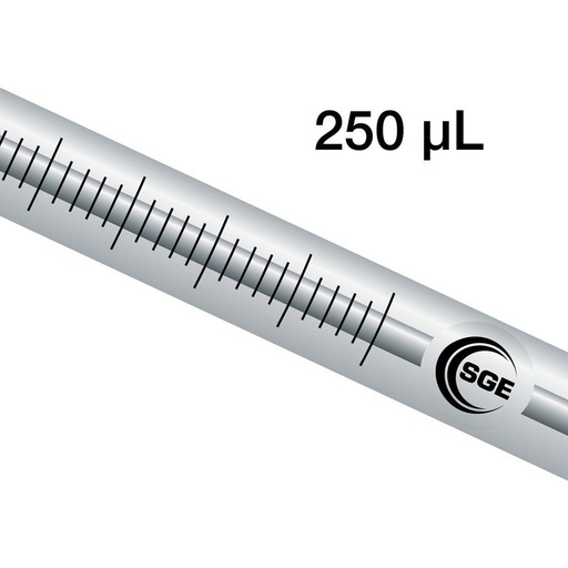 [SGE-006720] 250 µL Fixed Needle, CTC Autosampler, PTFE Tipped Plunger, Gas Tight, 5.1cm 0.72mm OD (22 gauge), LC Needle