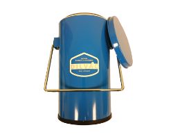 [4750-222] 2Ltr. Blue Enameled Cased Dewar Flask with Handle and Lid