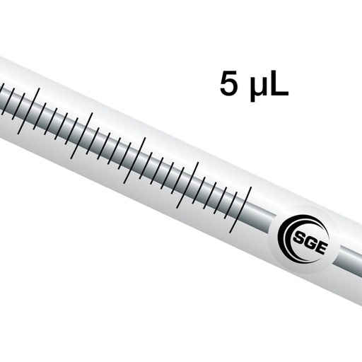 [SGE-000800] 5.0 µL NanoVolume Syringe with 5 cm 0.63 mm OD Cone Tipped Needle
