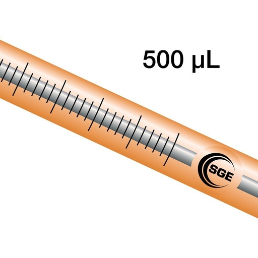 [007720] 500 µL Fixed Needle CTC Syringe with GT Plunger & 5.1 cm 0.72 mm OD (0.4 mm ID) LC Needle