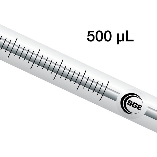 [007312] 500 µL Removable Needle Syringe with GT Plunger & 5.1 cm 0.72 mm OD LC Needle