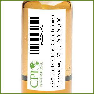 [Z-122670-01] 8260 Calibration Solution w/o Surrogates, 63-1, 200:20,000 mg/L, 2 X 5 ml