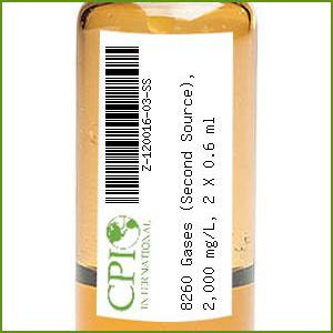 [Z-120016-03-SS] 8260 Gases (Second Source), 2,000 mg/L, 2 X 0.6 ml