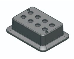 [4750-900240] Block, used for 5mL tubes, 8 holes