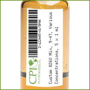 [Z-122445-01-5PAK] Custom 8260 Mix, 9-47, Various Concentrations, 5 x 1 ml