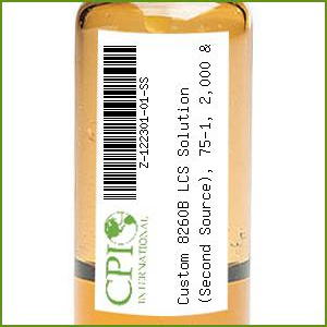 [Z-122301-01-SS] Custom 8260B LCS Solution (Second Source), 75-1, 2,000 & 8,000 mg/L, 1 mL