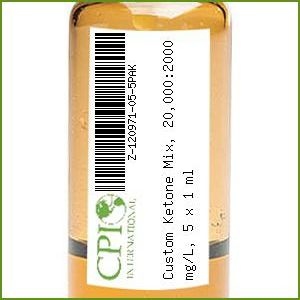 [Z-120971-05-5PAK] Custom Ketone Mix, 20,000:2000 mg/L, 5 x 1 ml