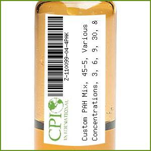 [Z-110099-04-4PAK] Custom PAH Mix, 45-5, Various Concentrations, 3, 6, 9, 30, & 60 mg/L, 4 x 1 ml