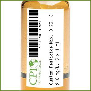 [Z-130290-01-5PAK] Custom Pesticide Mix, 8-75, 3 & 6 mg/L, 5 x 1 mL